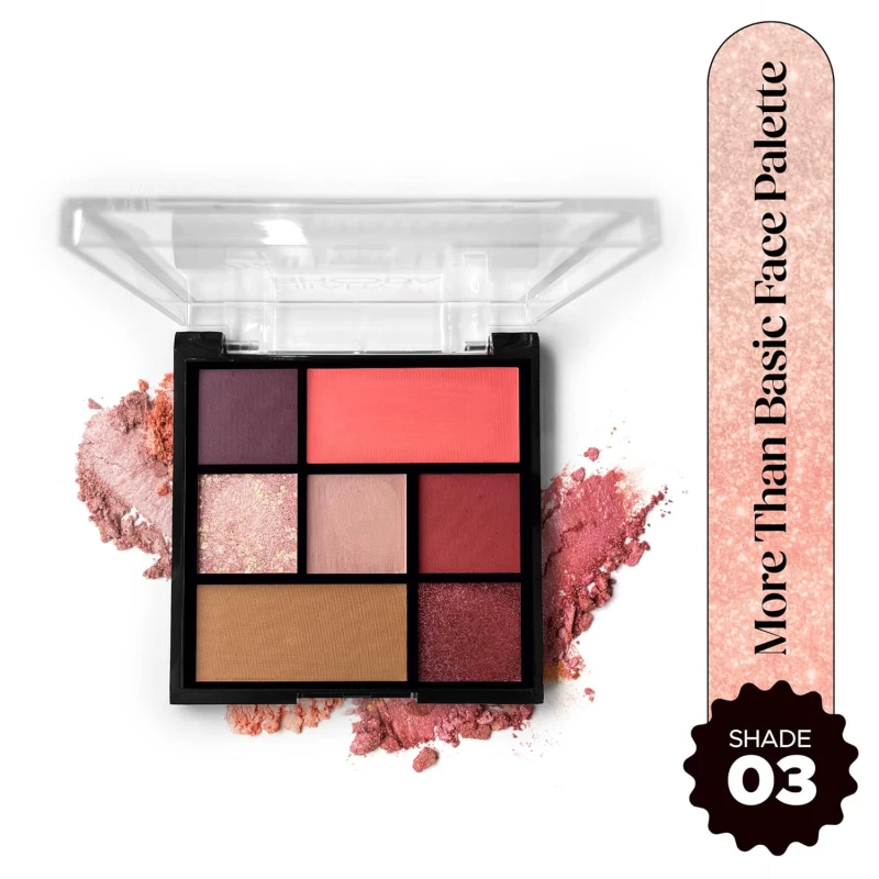 Hilary Rhoda More Than Basic Face Palette | With Blushes, Shimmer Highlighters & Eyeshadows | Highly Pigmented & Long Lasting Face Palette |10.5g (Pinkalicious - Shade 03) thumbnail 2